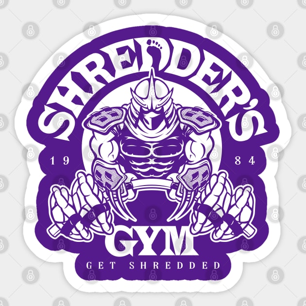 Shredder's Gym Sticker by BiggStankDogg